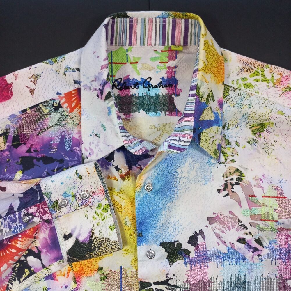 Robert Graham Mack Daddy Shirt Mens 2XL Classic Fit Abstract Paint India